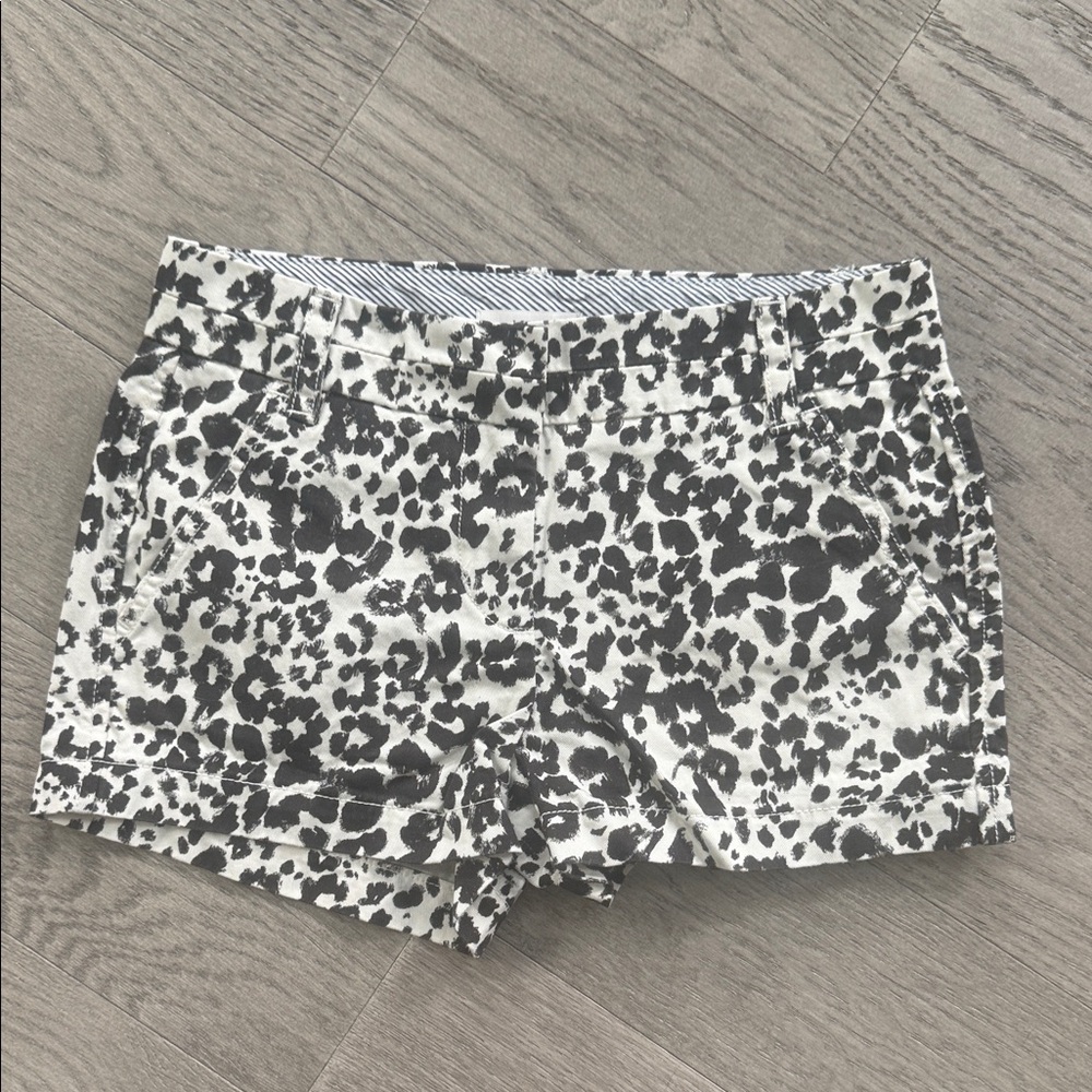 J. Crew Black and White Patterned Women's Shorts